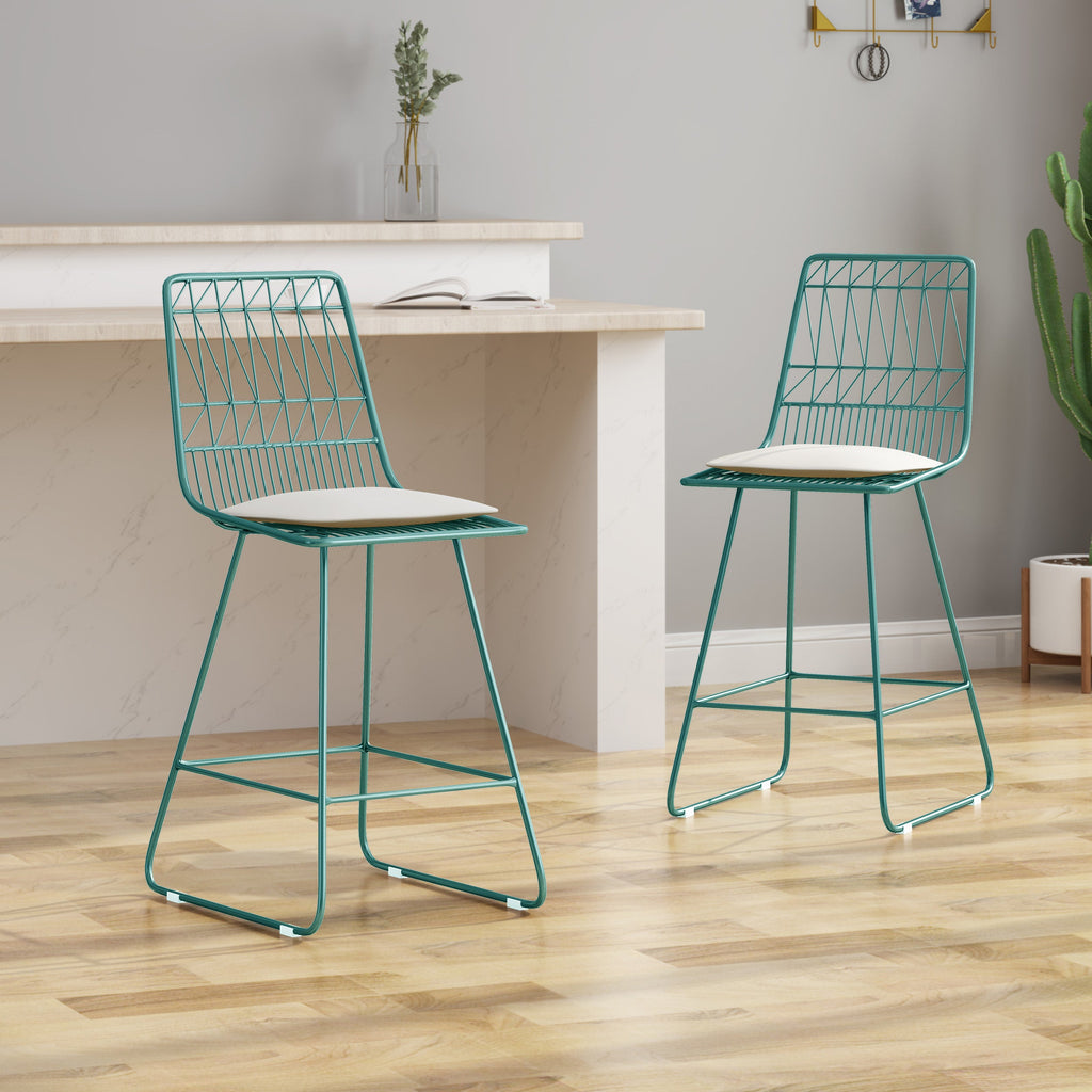 Niez Counter Stool with Cushions - Set of 2