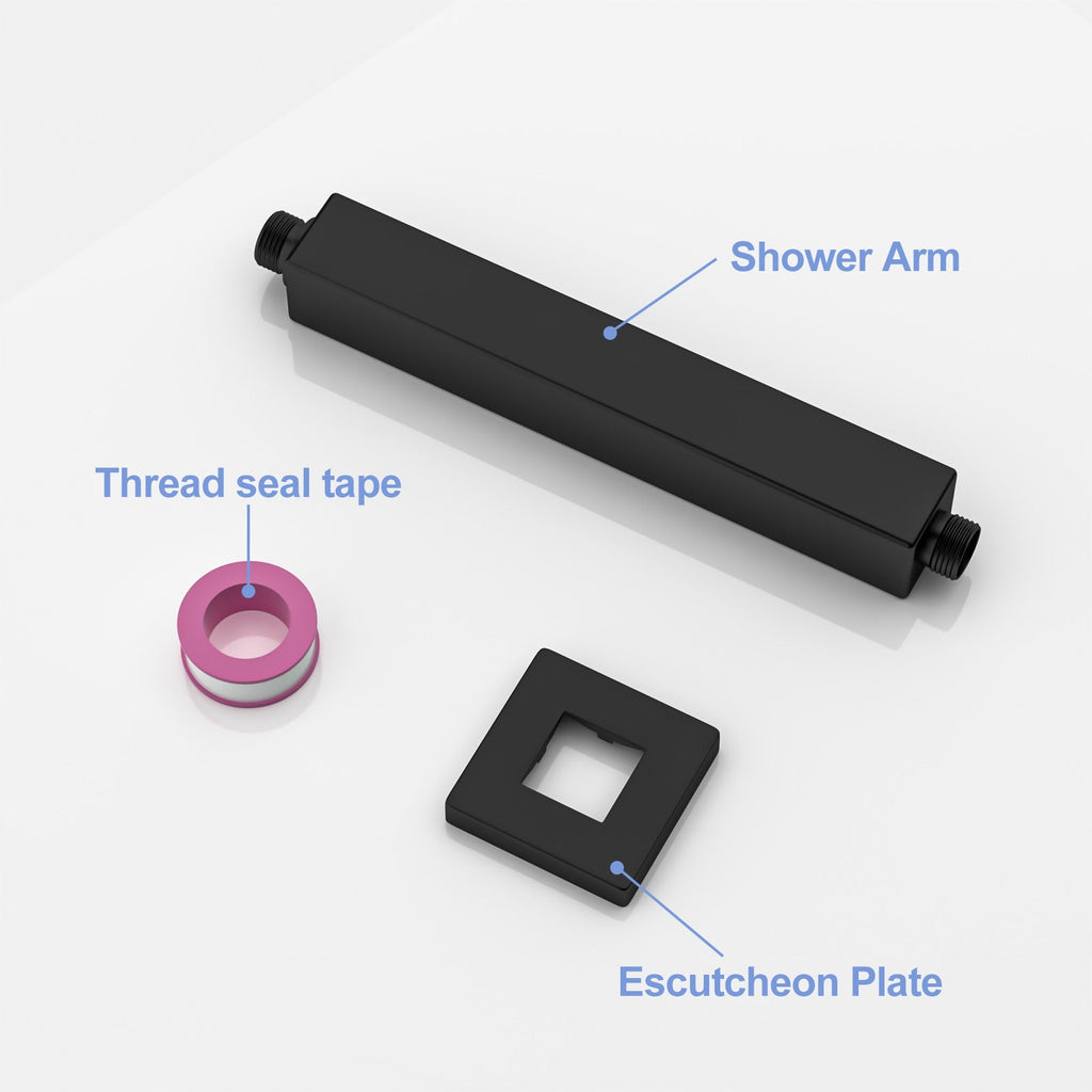 8" Ceiling Mounted Shower Arm With Flange, Matte