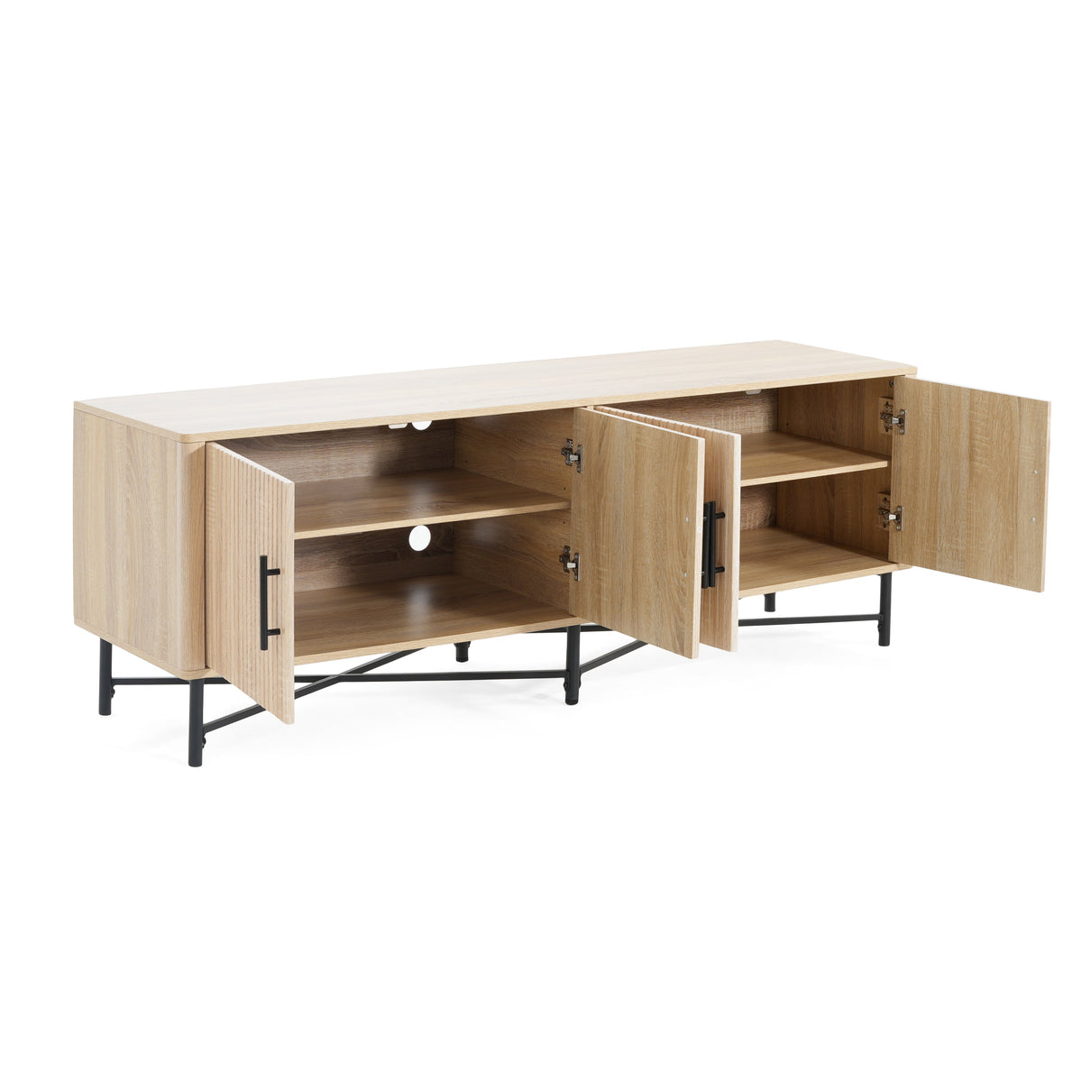 Functional 4-Door TV Cabinet