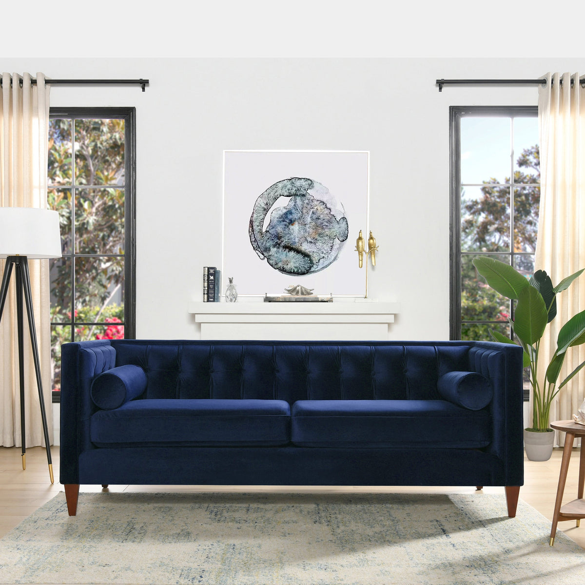 Jack 84" Modern Tuxedo Tufted Sofa