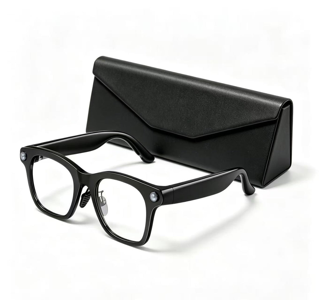 AI Smart Glasses With Camera HD Video RecordingAudio To Text Transcription Multimedia Meeting Notes Glasses For Office Work