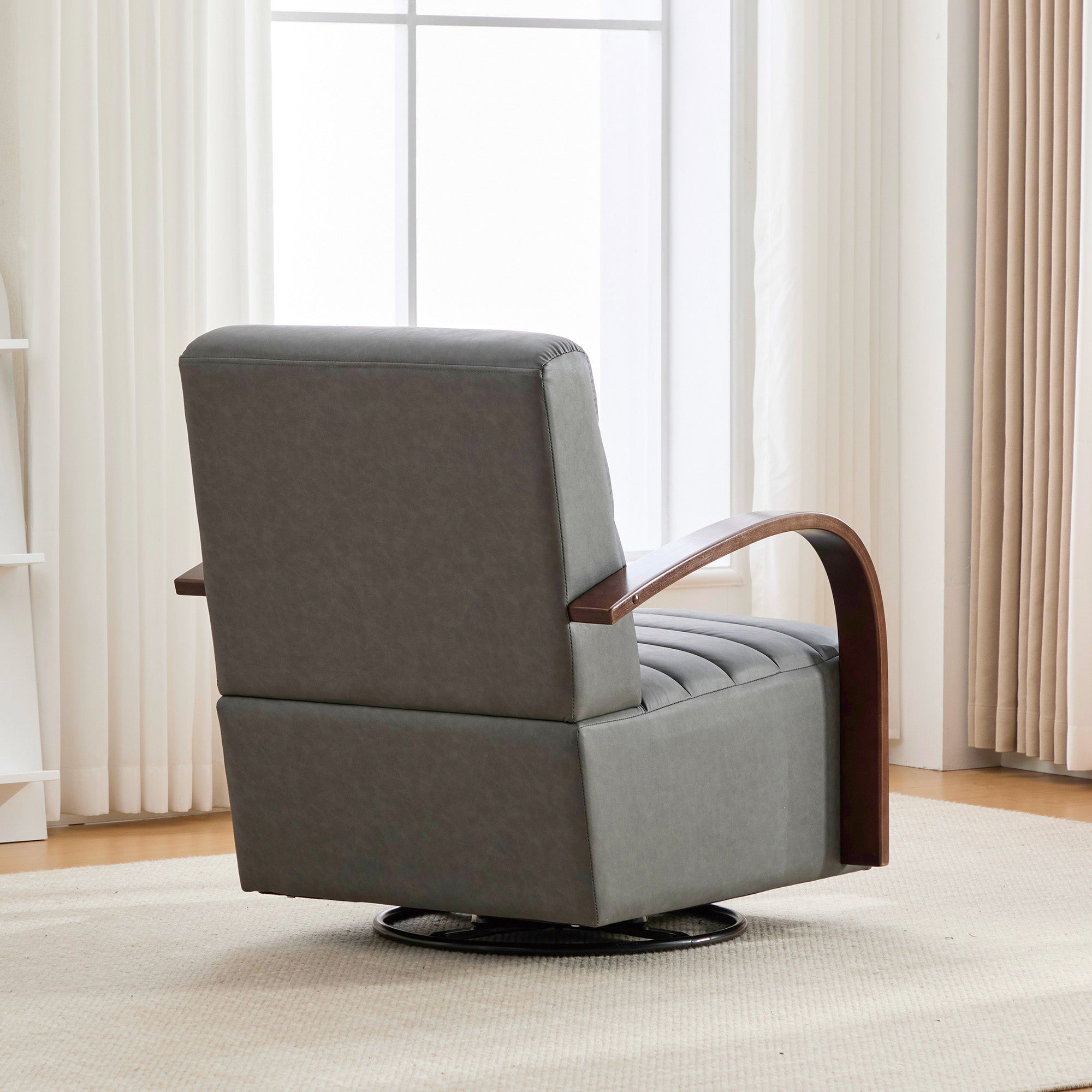 30.7" Modern Upholstered 360° Swivel Accent Chair