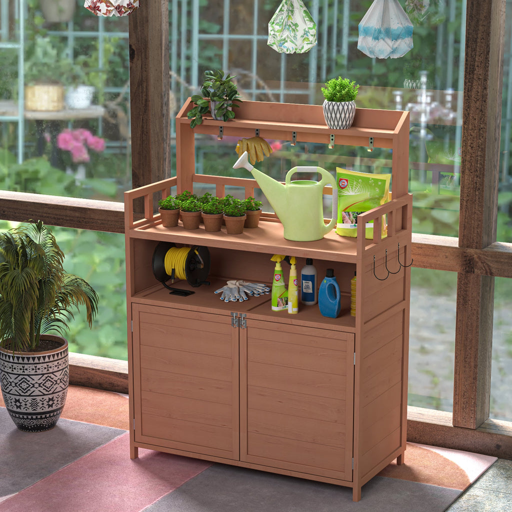 Potting Bench Outdoor Gardening Table for Patio