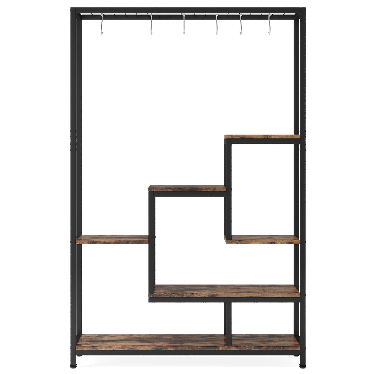 70.86” Tall 5-Tier Rustic Display Shelf