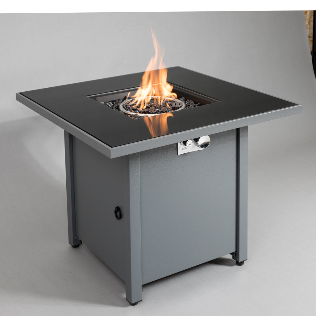 25" H x 30" W Steel Outdoor Fire Pit Table