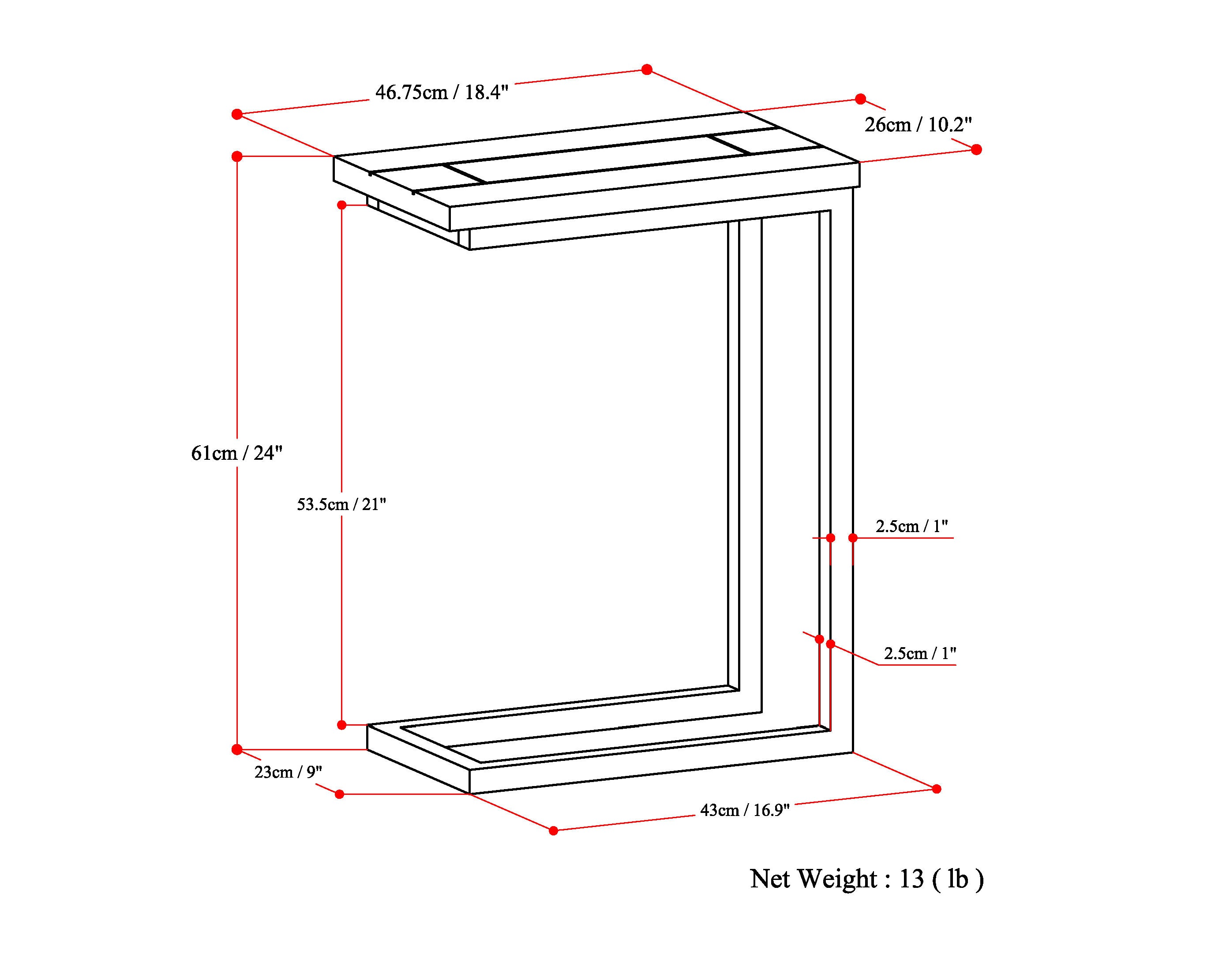 Skyler C Side Table - Dark