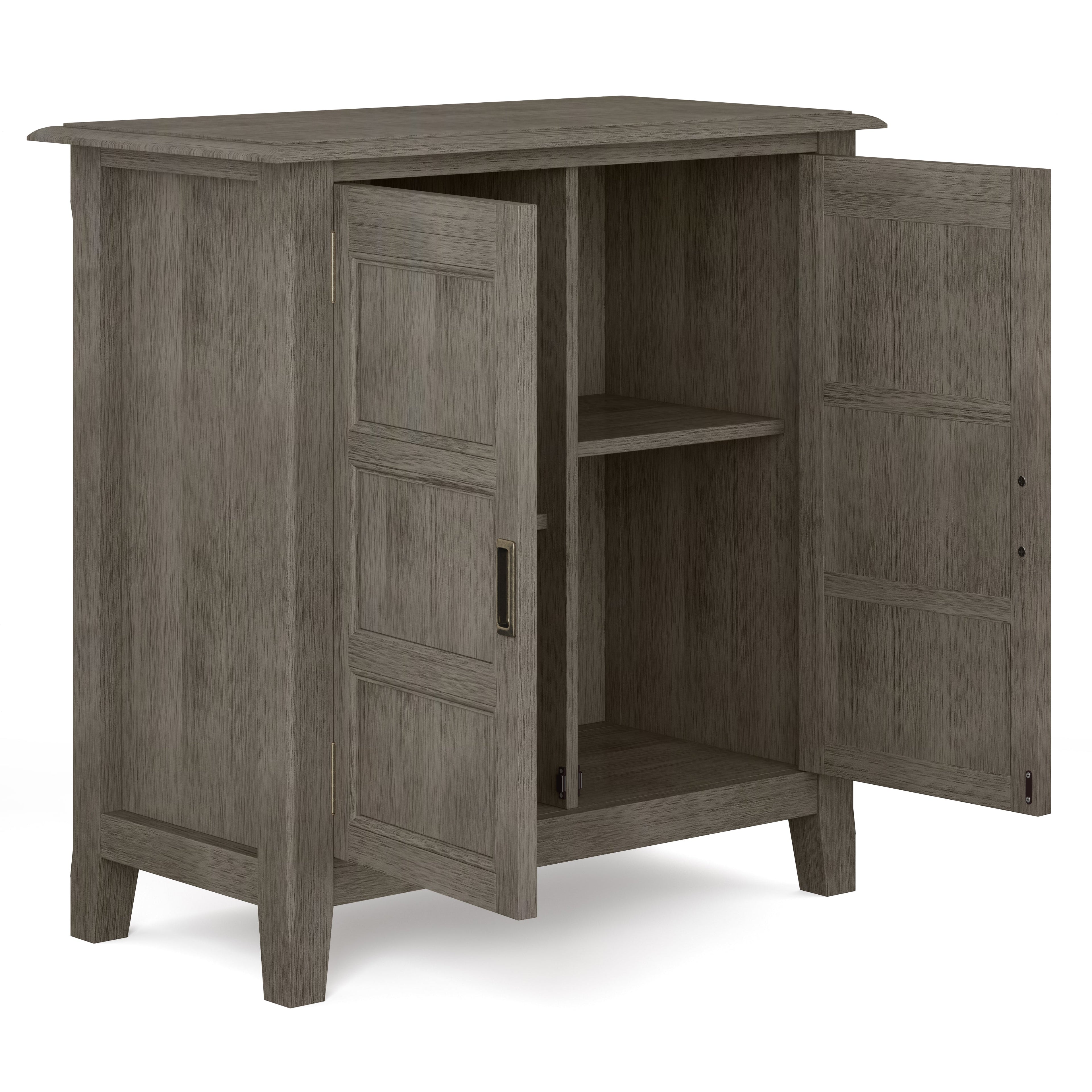 Burlington 30 Inch Wide Solid Wood Low Storage Cabinet in Farmhouse