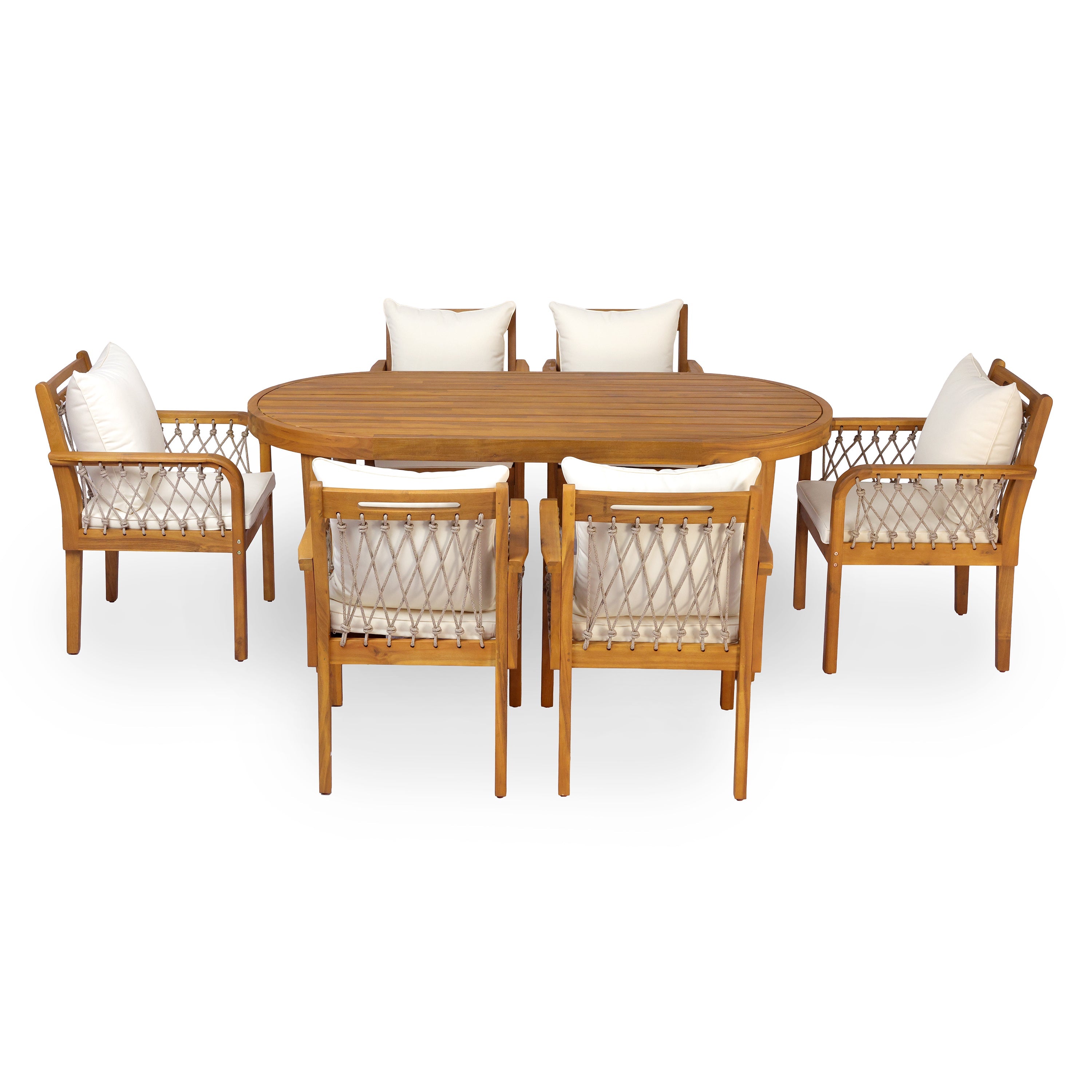 7-Piece Outdoor Acacia Wood Dining Set