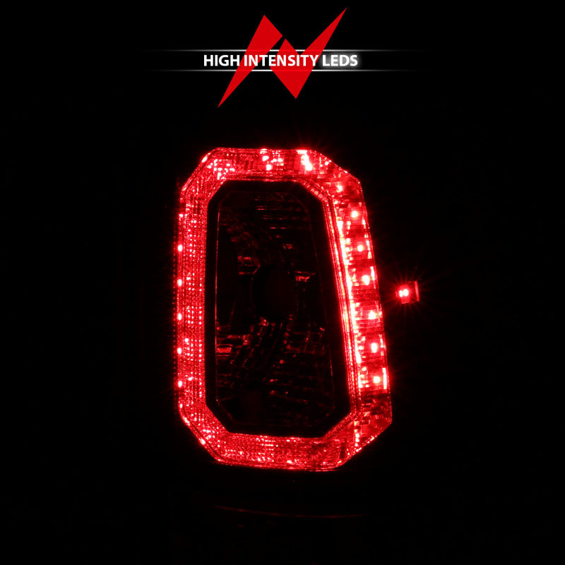 ANZO 2003-2006 Chevy Silverado 1500 LED Taillights Plank Style Chrome With Red/Clear Lens 311329