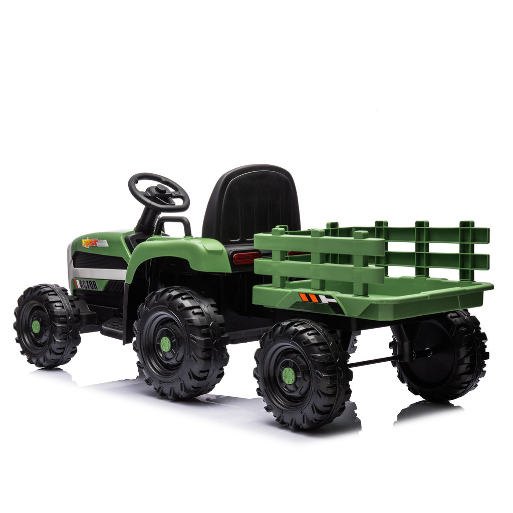 Ride On Tractor with Trailer - 24V Battery Powered Electric Toy