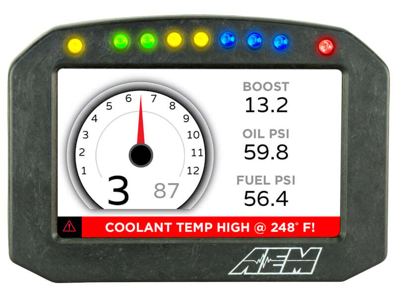 AEM CD-5G Carbon Flush Digital Dash Display w/ Internal 20Hz GPS & Antenna 30-5602F