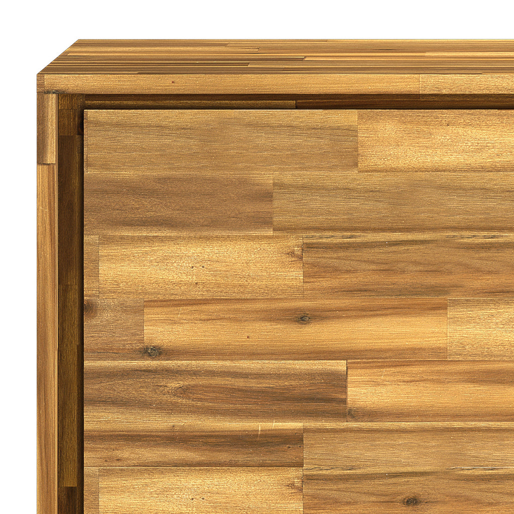 Lowry 39 Inch Wide Solid Acacia Wood Medium Storage Cabinet