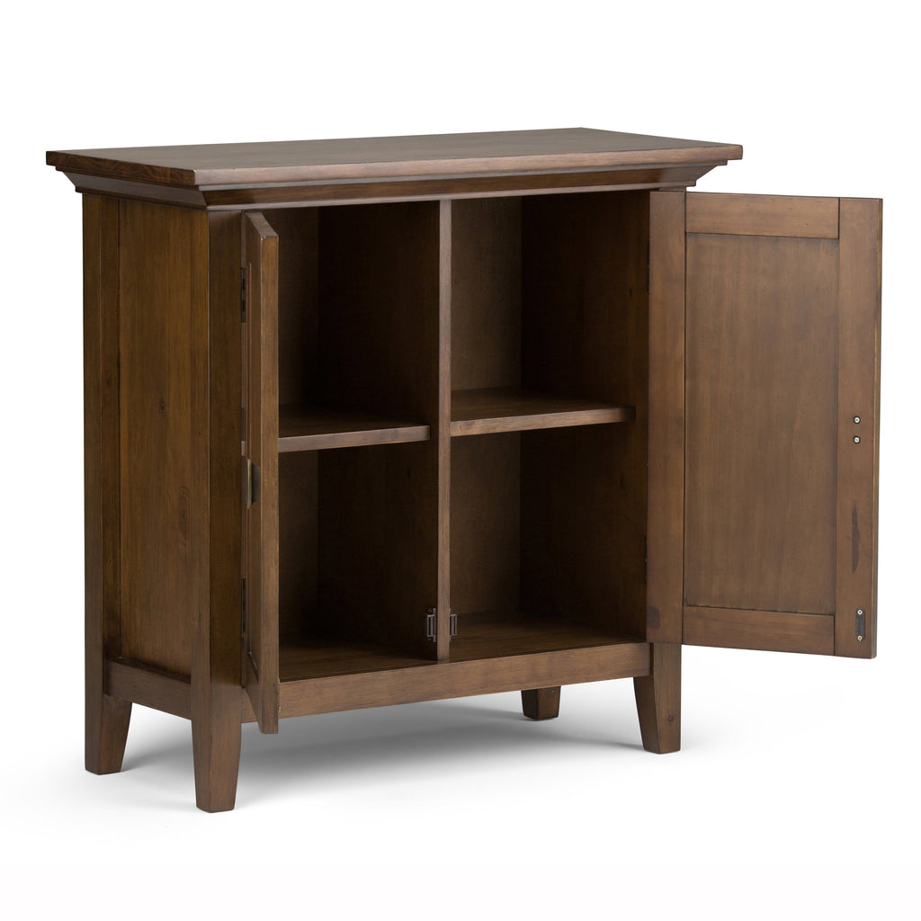 Redmond 32 Inch Wide Solid Wood Low Storage Cabinet in Rustic
