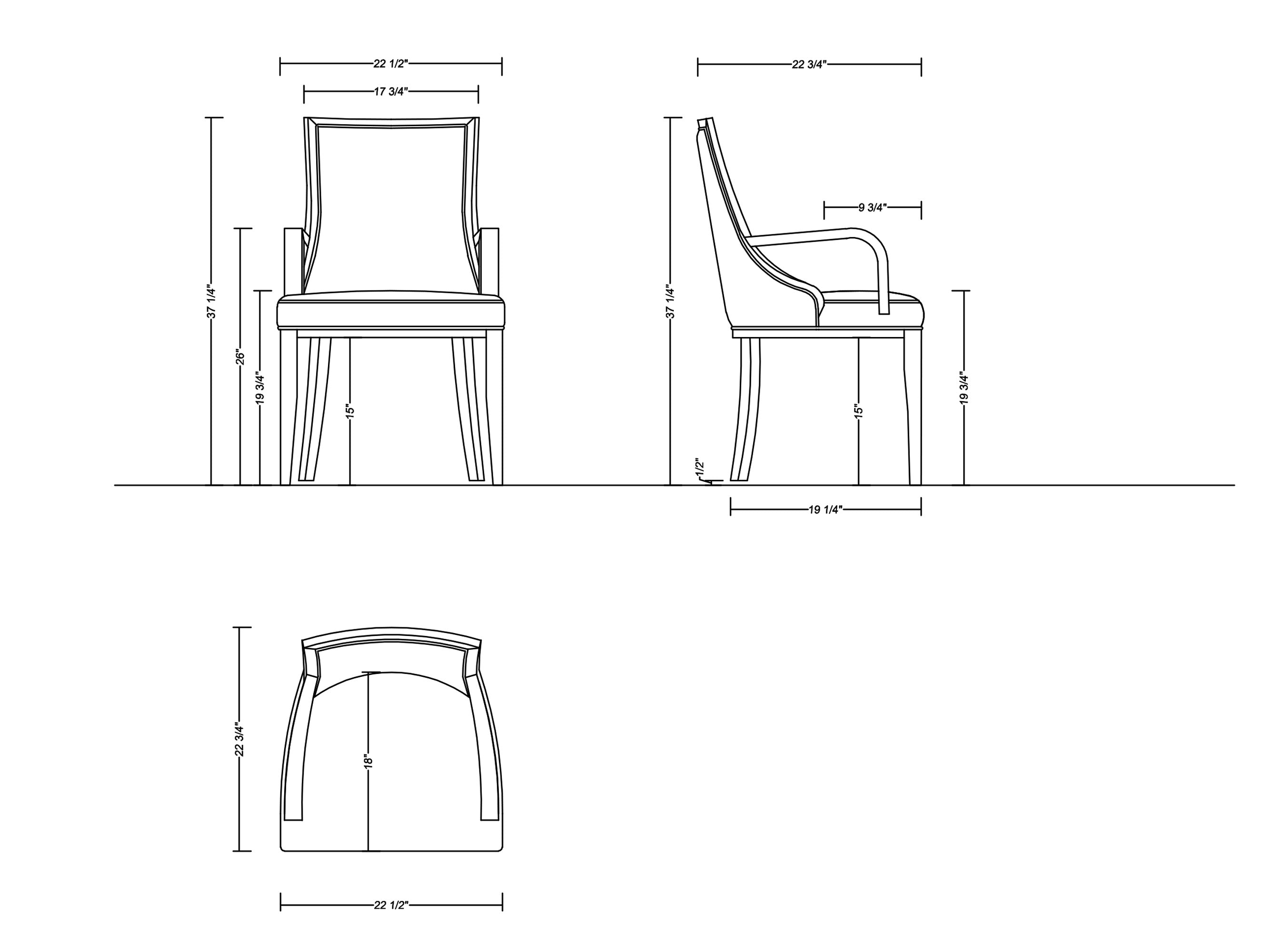 Grand Wood Upholstered Armchair