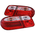 Anzo 1996-2002 Mercedes Benz E Class W210 LED Tail lights Red/Clear