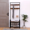 Coat Rack Hall Tree with Shoe Bench for Entryway