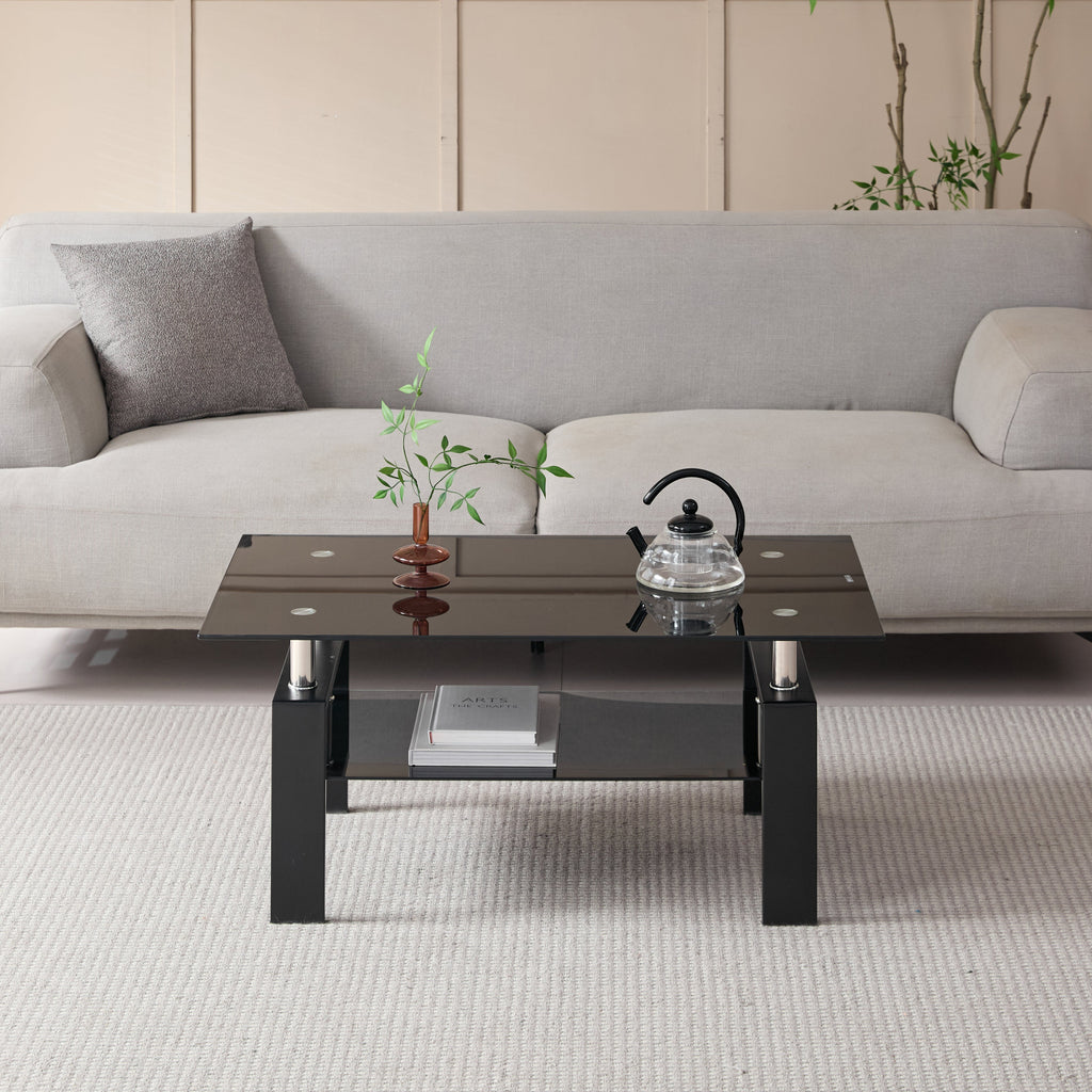 Tempered Black Glass Coffee Table