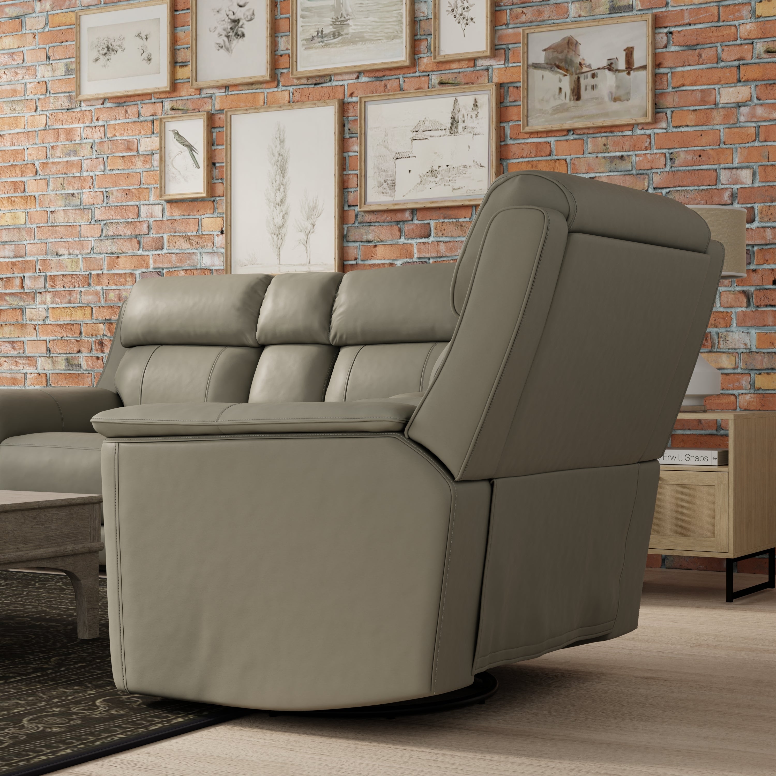 Oslo Manual Glider Recliner in Mineral