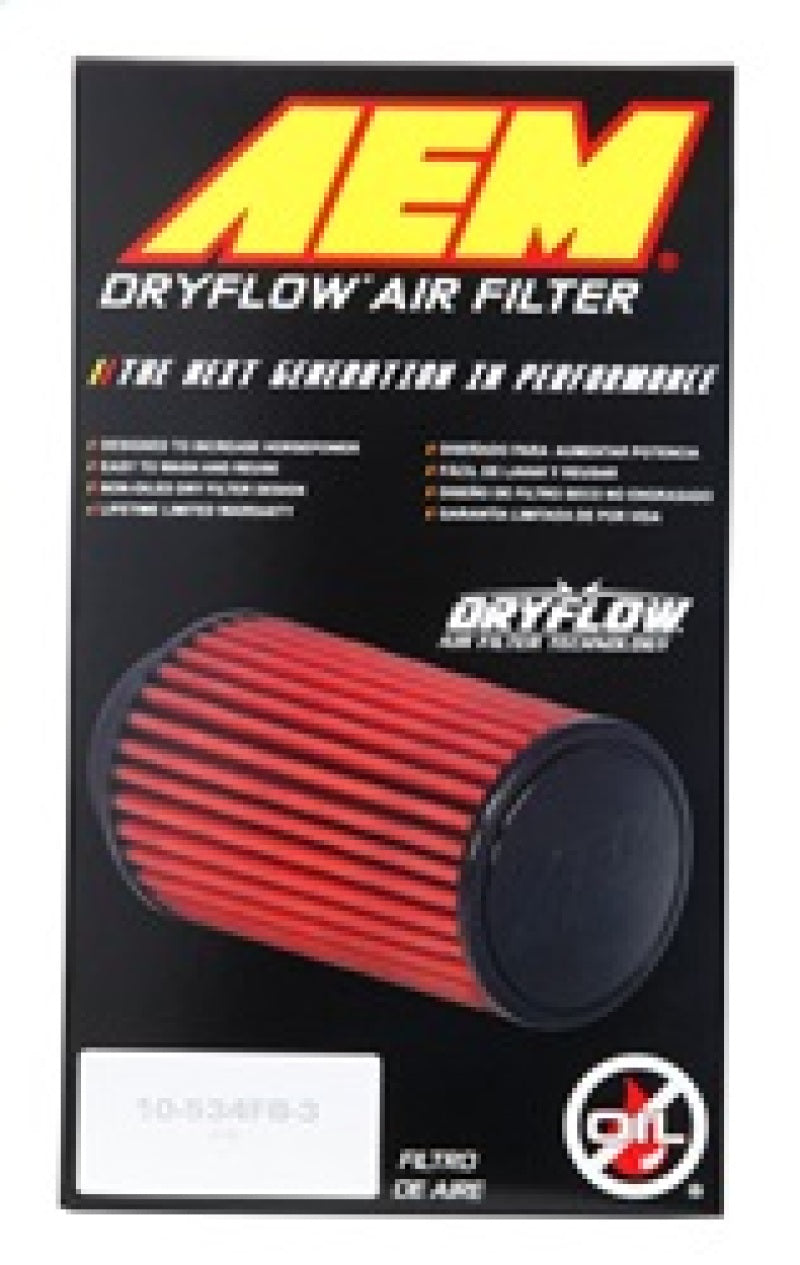 AEM Induction AEM 2.75in Flange ID x 6.25in Base OD x 7in H DryFlow Conical Air Filter 21-2027DK