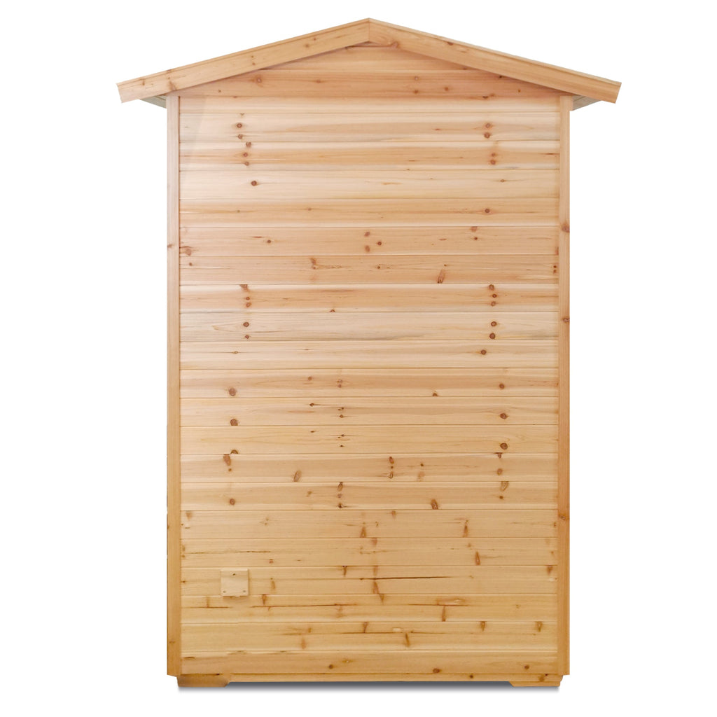 Two Person Far Infrared Old Fir Outdoor Sauna Room