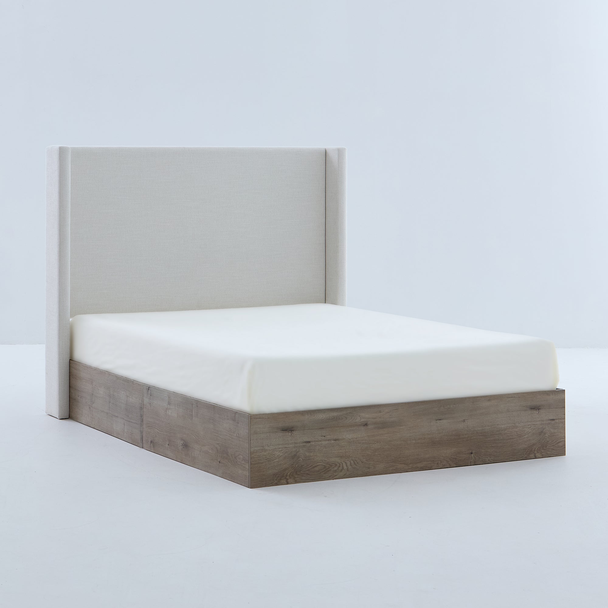 Shelton Upholstered Wingback Bed