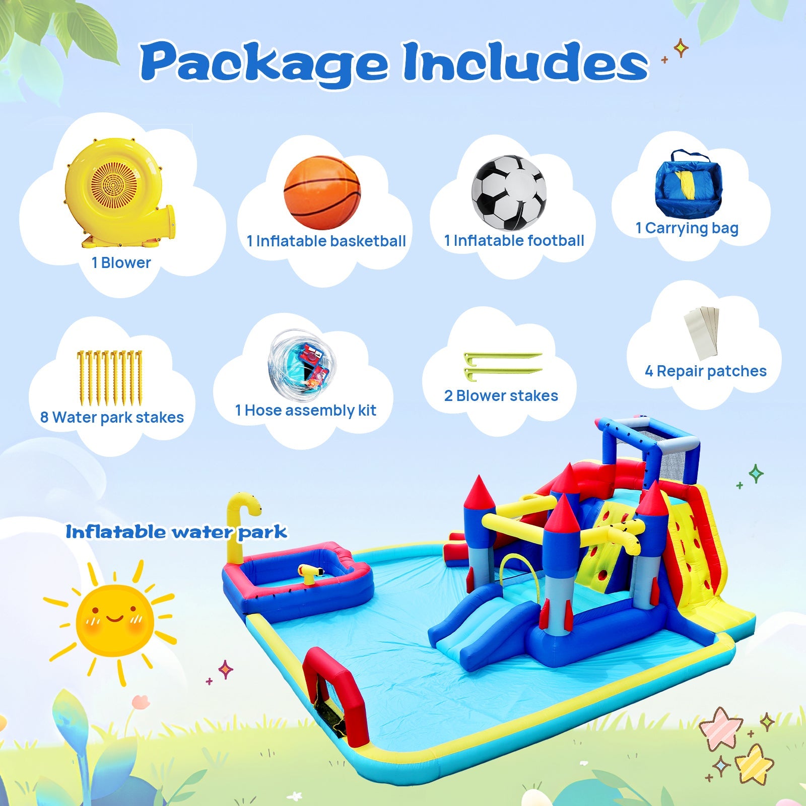 10 in 1 Inflatable Slide Water Park