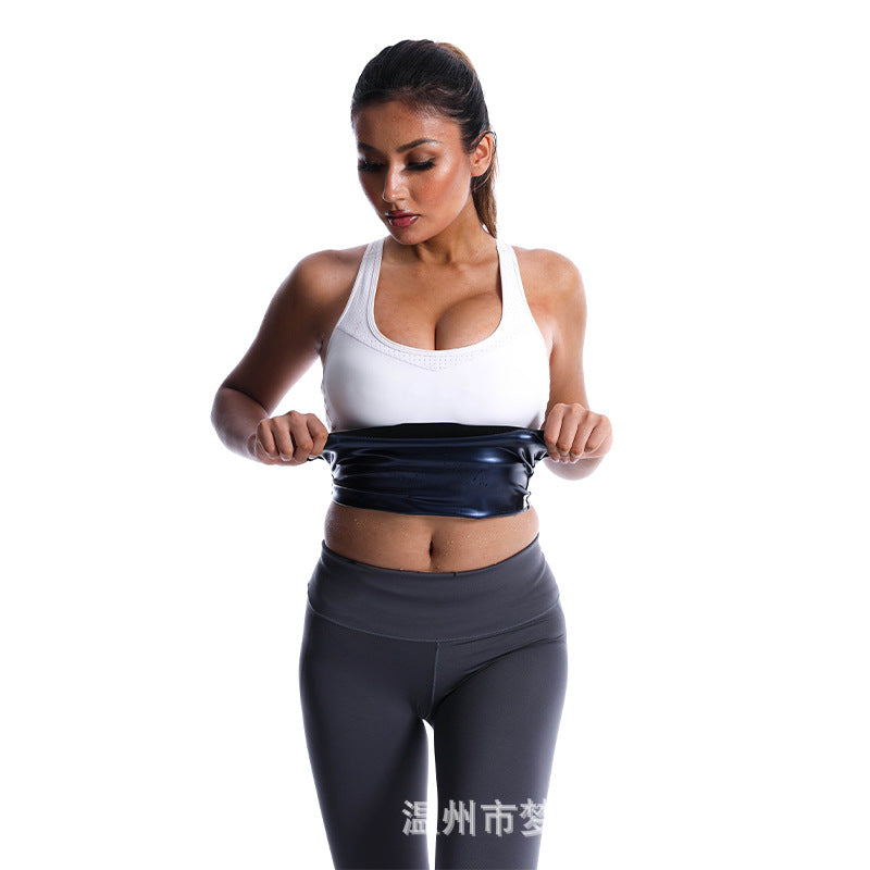 Europe And The United States Cross-border Sweat Belly Belt Sports Yoga Fitness Sauna Sweat Waist Protection Zipper Body Shaping Belt