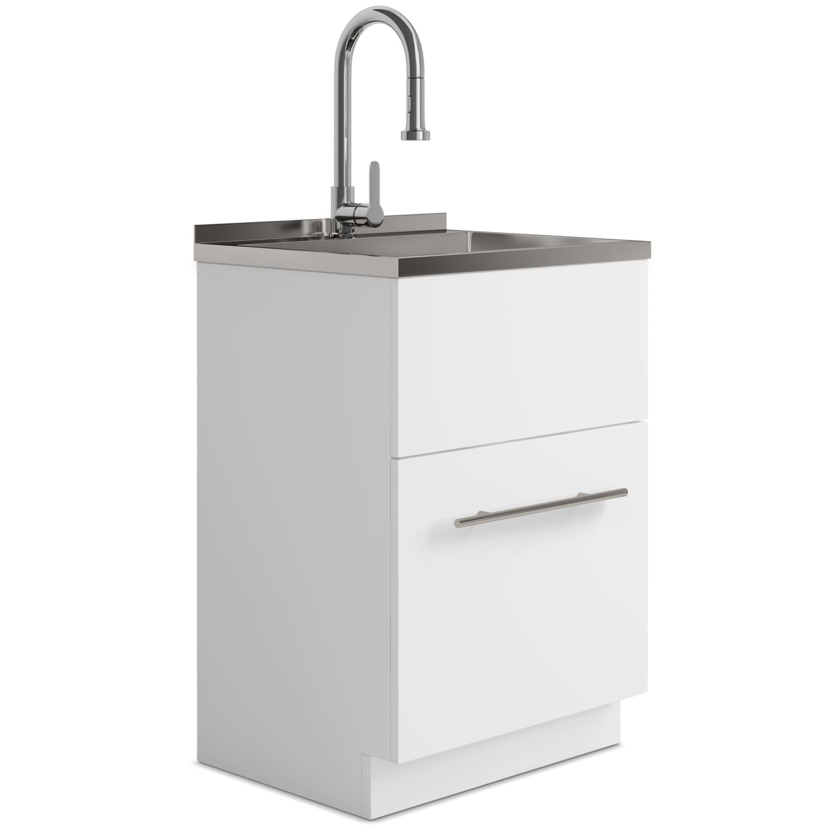 Metro 24" Laundry Cabinet with Faucet and Stainless Steel Sink