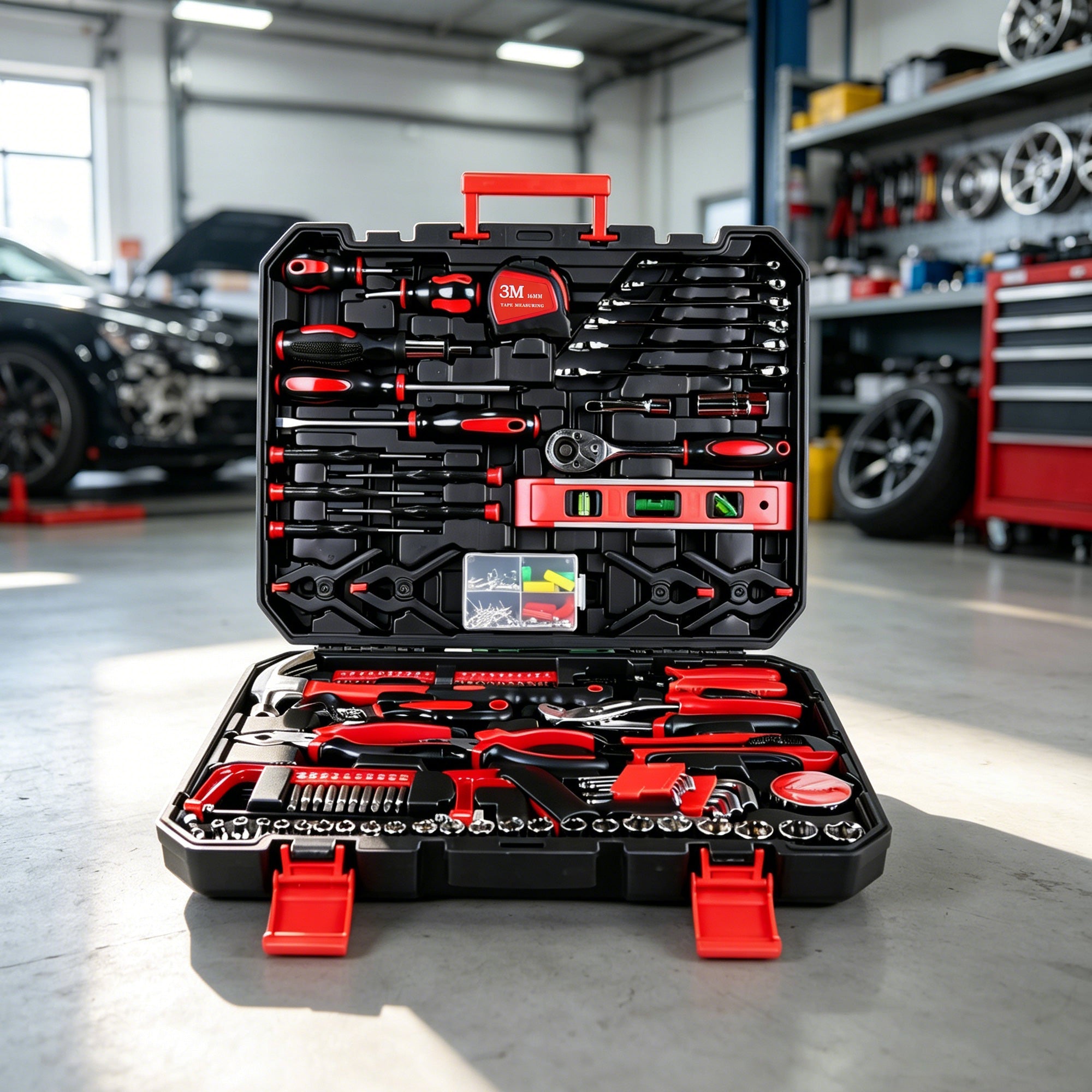266-Piece Home Tool Set with Rolling Tool Box