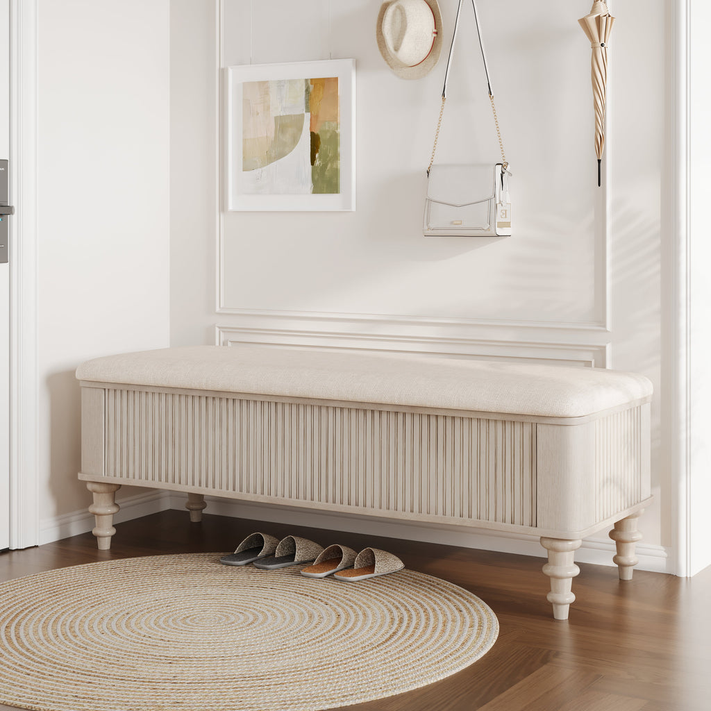 50.8-Inch Multi-Functional Storage Ottoman Bench