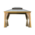 10' X 14' Hardtop Gazebo Outdoor Metal Gazebo Canopy