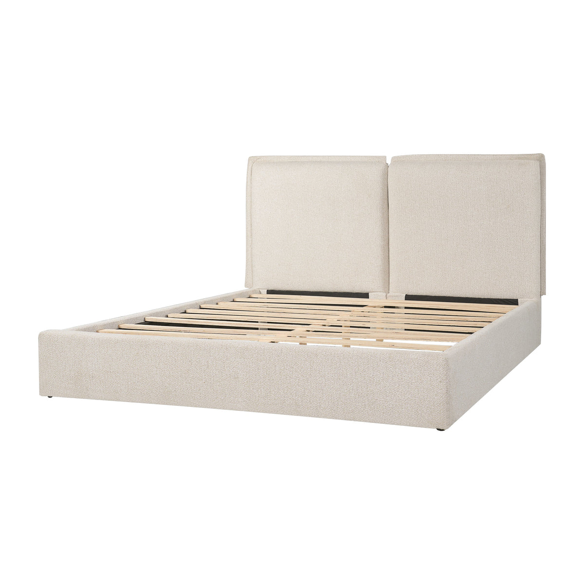 Double-Pillow Upholstered Design, Skin-Friendly Textured Fabric