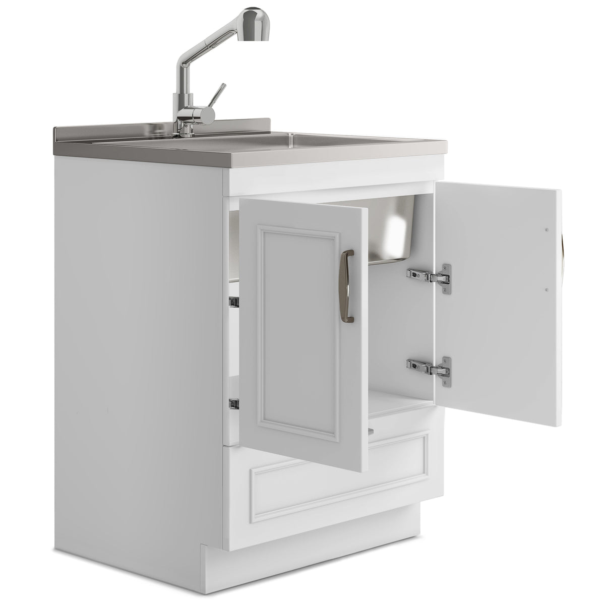Cardinal 28" Laundry Cabinet with Faucet and Stainless Steel Sink
