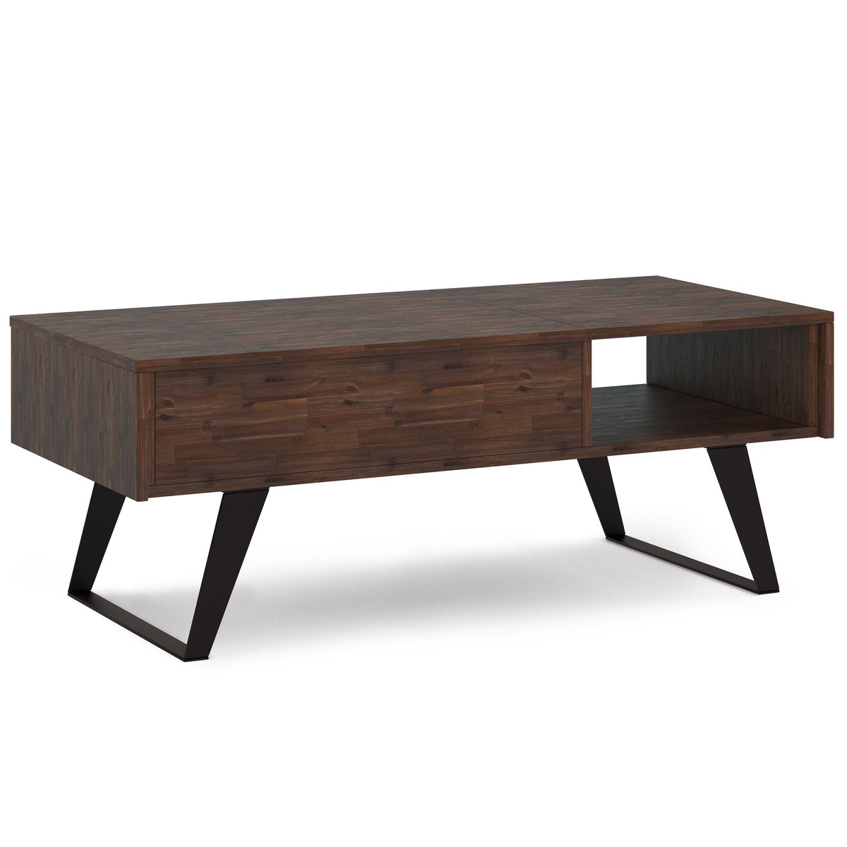 Lowry 48 Inch Wide Solid Acacia Wood Lift Top Coffee Table