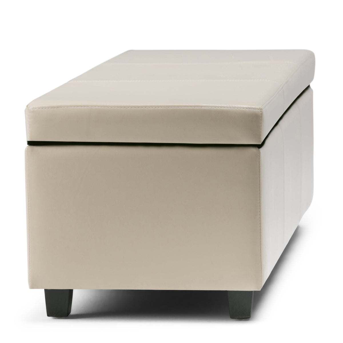 Avalon 48 Inch Wide Storage Ottoman Bench in Satin