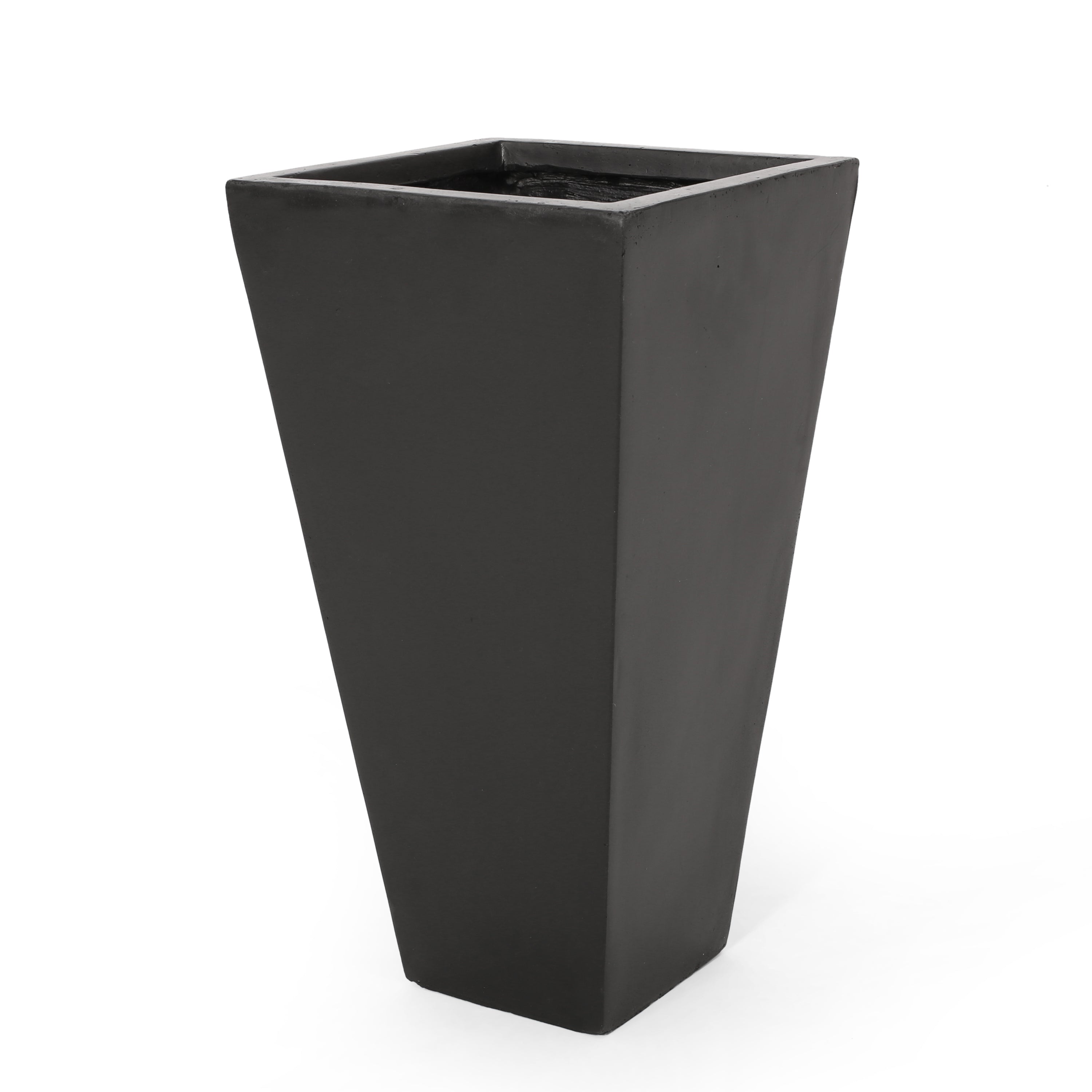 13" Outdoor Modern MGO Small Cast Stone Planter