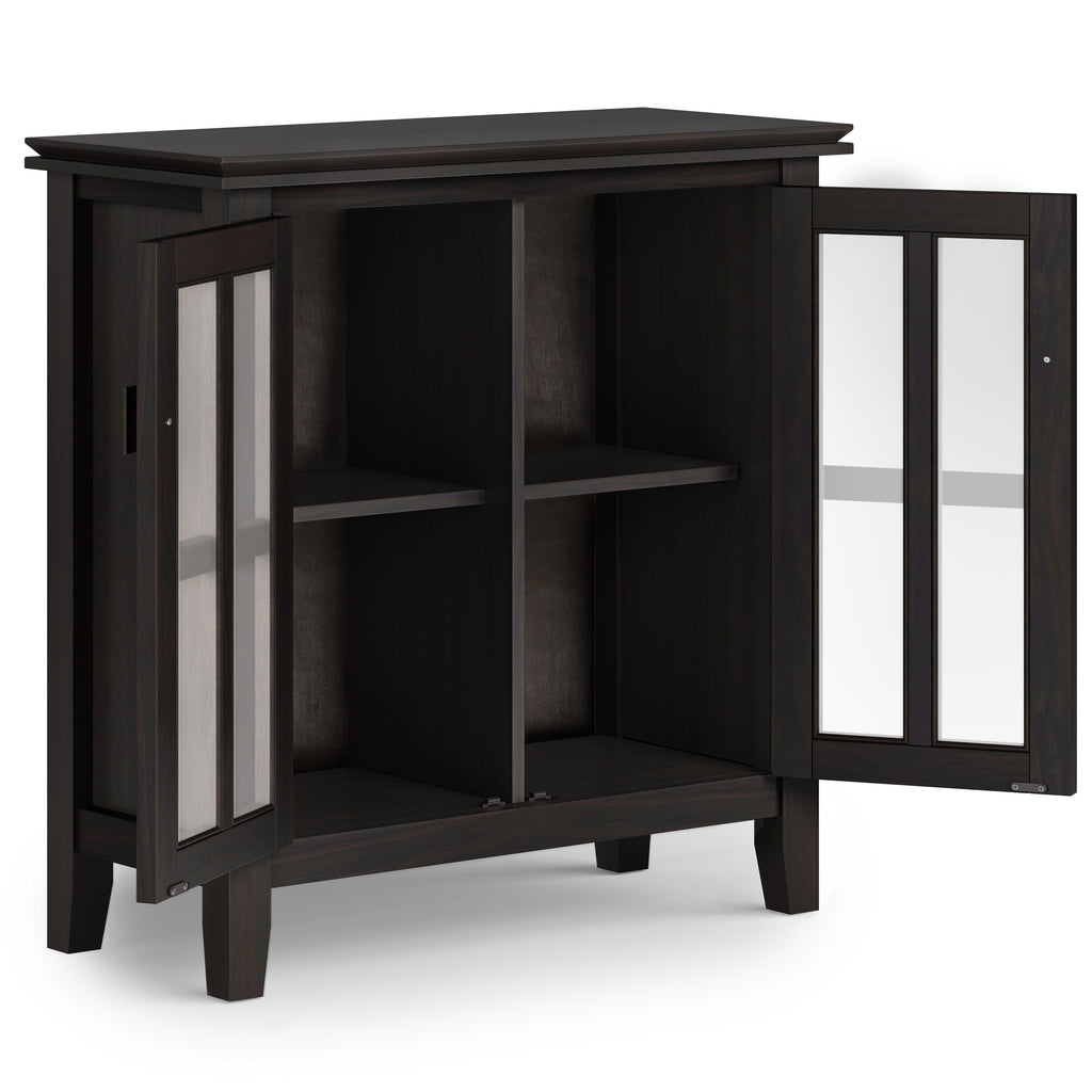 Artisan 30 Inch Wide Solid Wood Low Storage Cabinet in Hickory