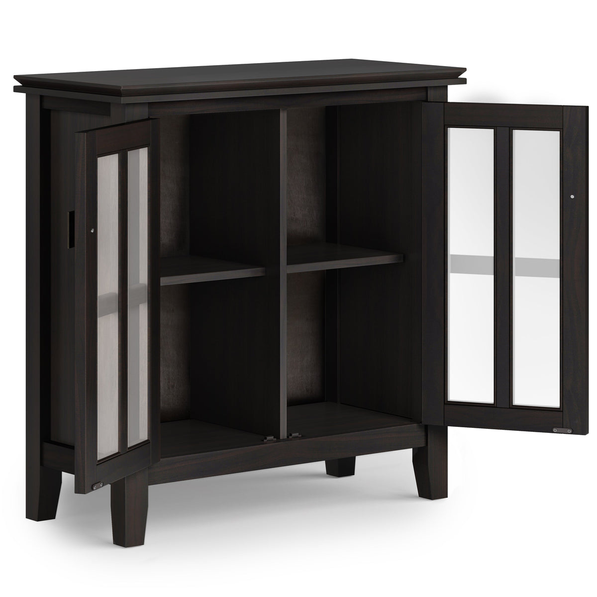 Artisan 30 Inch Wide Solid Wood Low Storage Cabinet in Hickory