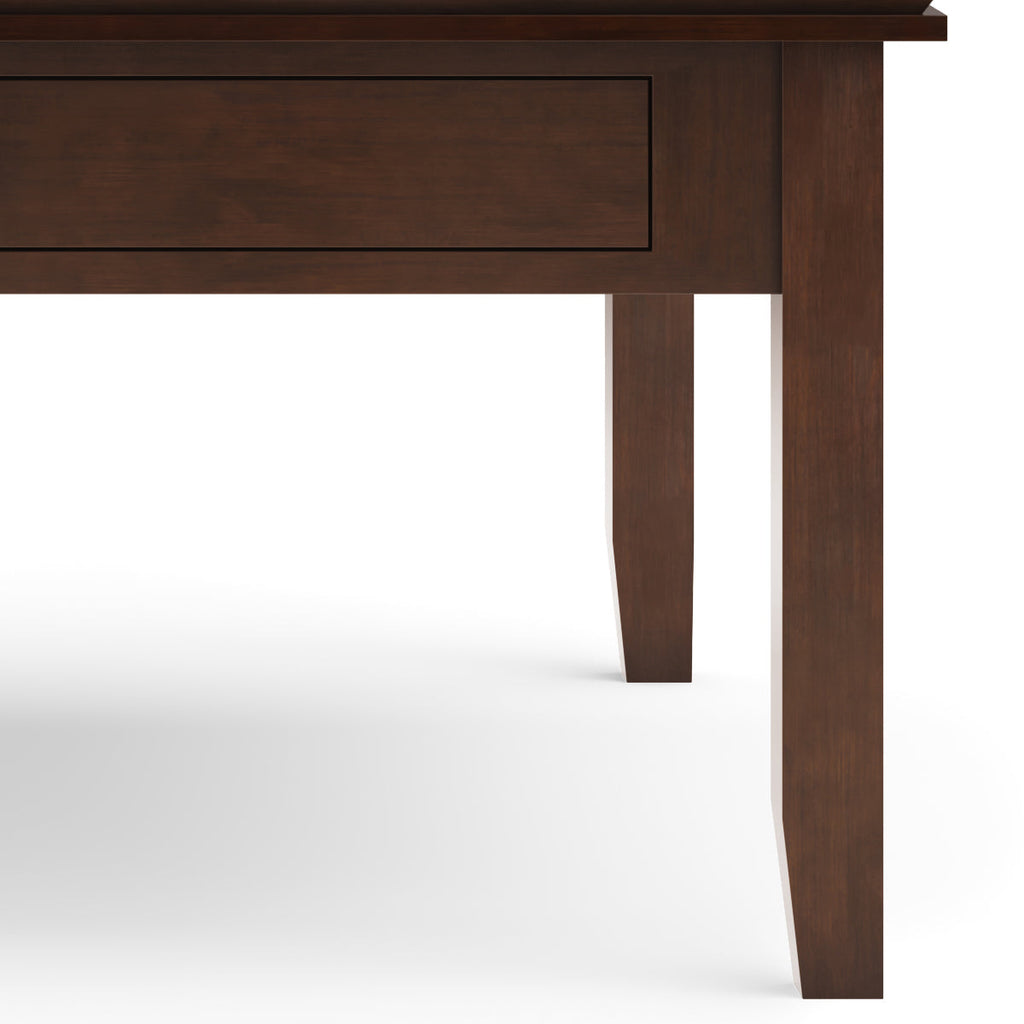 Artisan 36 Inch Wide Solid Wood Square Coffee Table in Russet