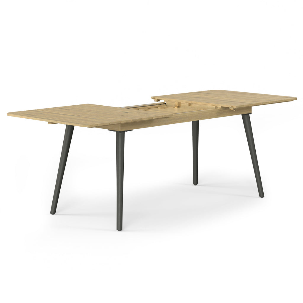Beachside Outdoor Extendable Dining Table - Light Teak