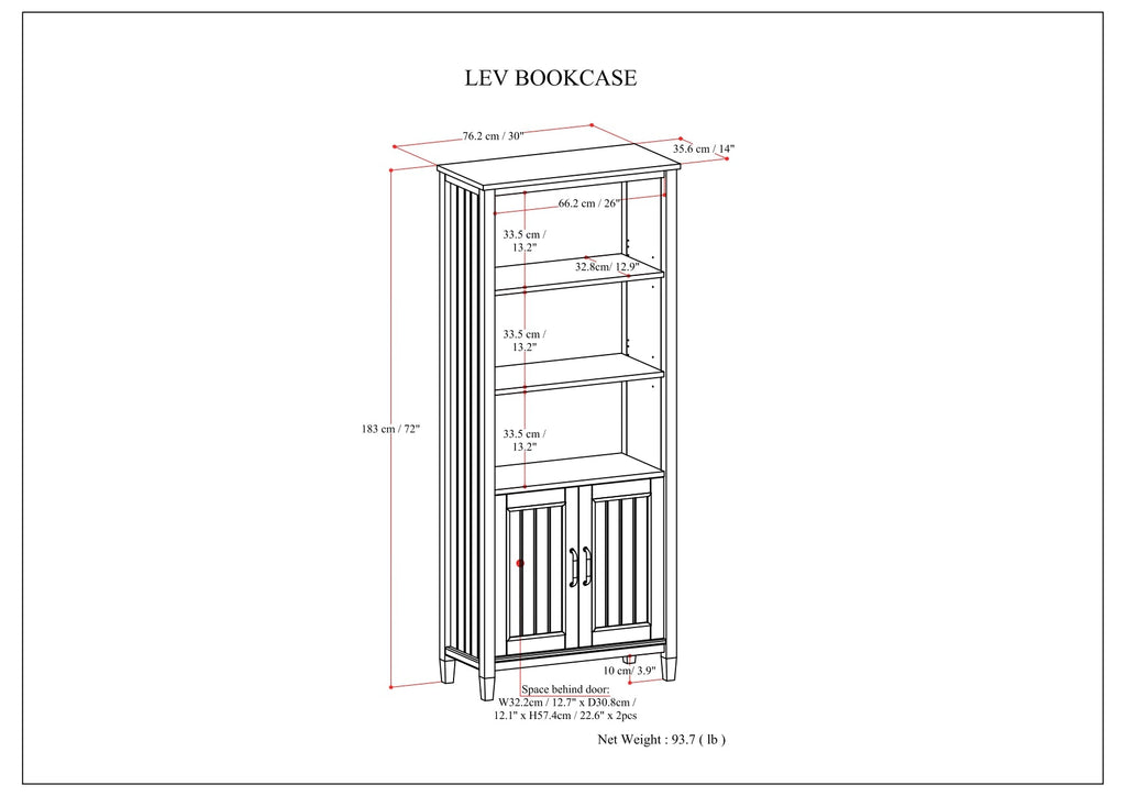 Lev - Bookcase - Smoky