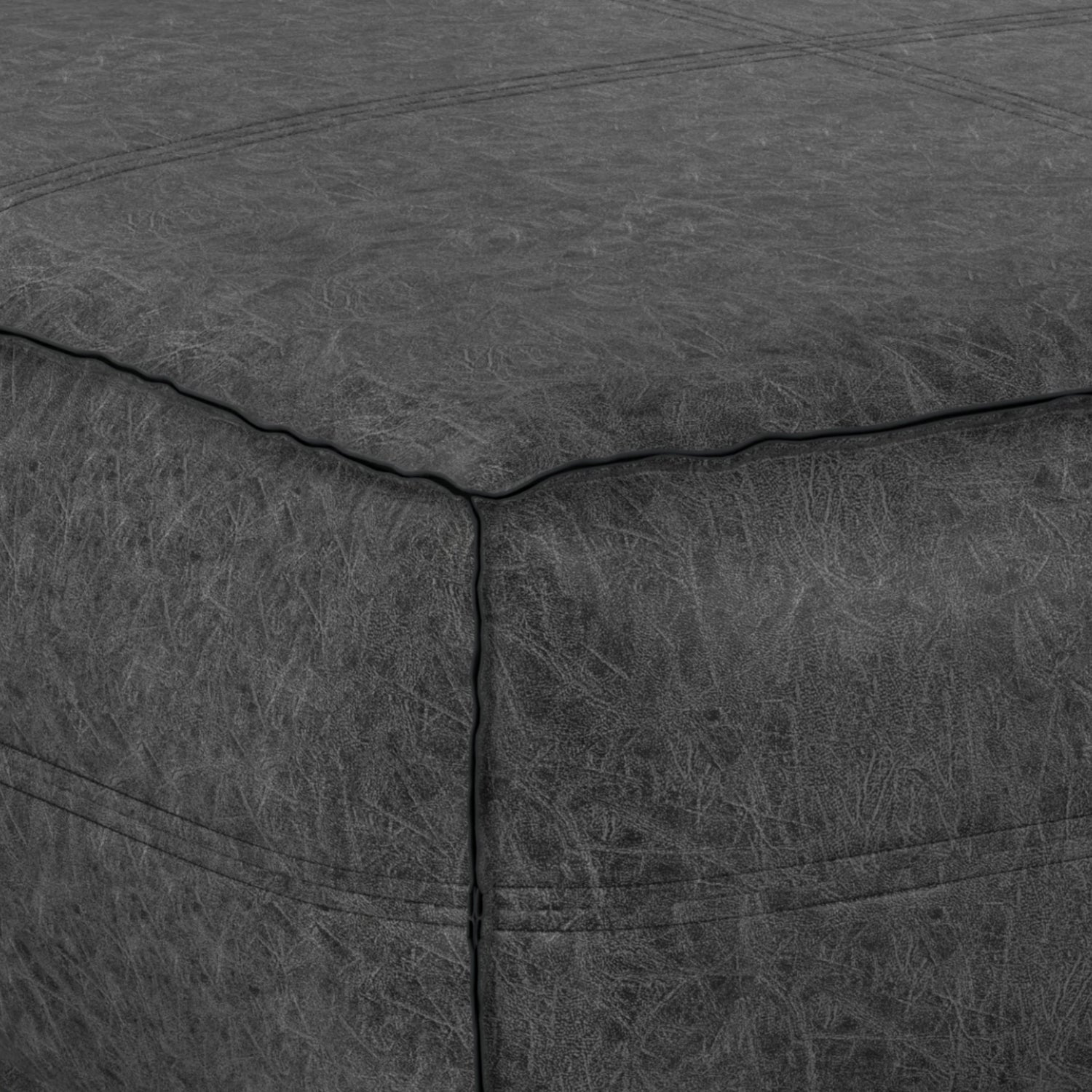Brody Extra Large Coffee Table Pouf - Distressed