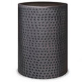Corbin 16 Inch Wide Metal Side Table in Hammered Antique