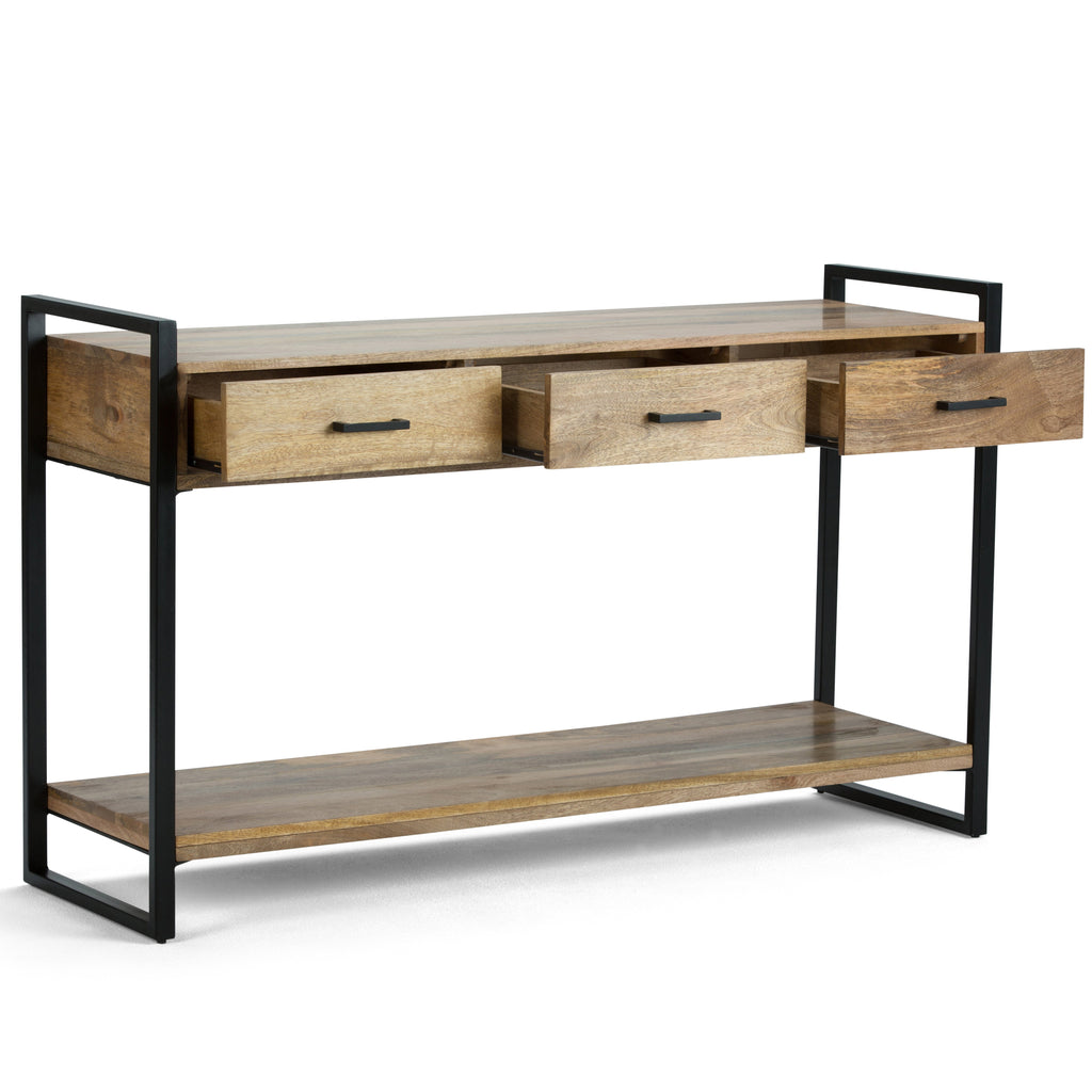 Riverside 54 Inch Wide Solid Mango Wood Console Sofa Table