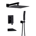 Black Shower System with Tub Spout
