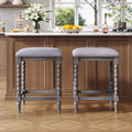 Set of 2 26'' Counter Stools with Upholstered Seat