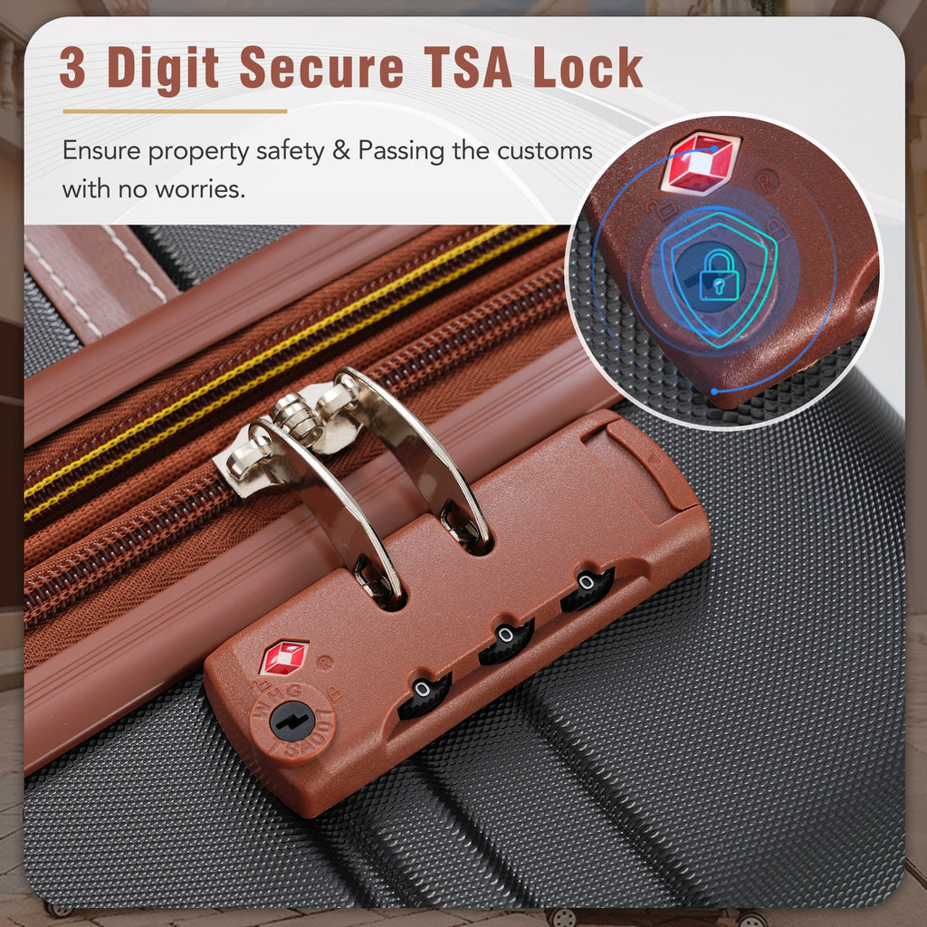 Hardshell Luggage Sets - 4 Pieces with TSA Lock