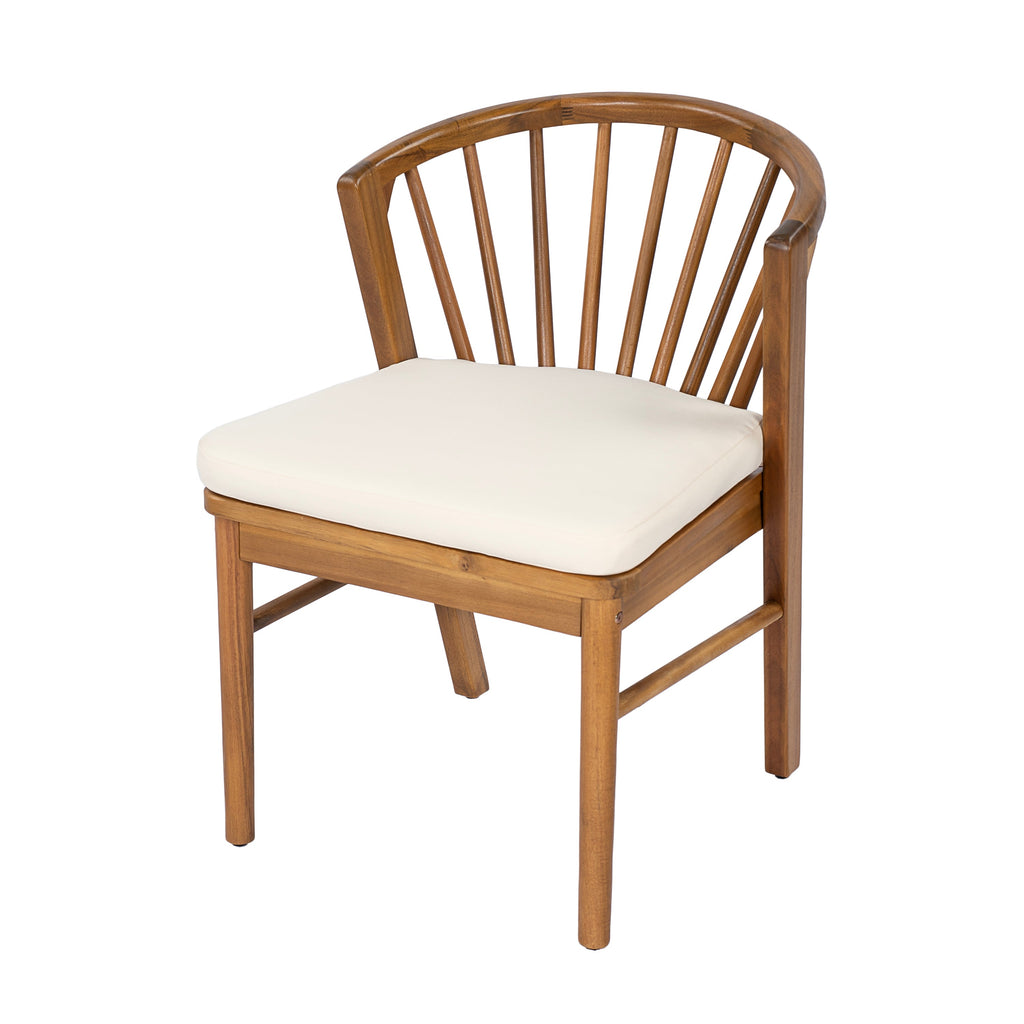 Outdoor Dining Chairs Set of 2 - Acacia Wood Patio Chairs