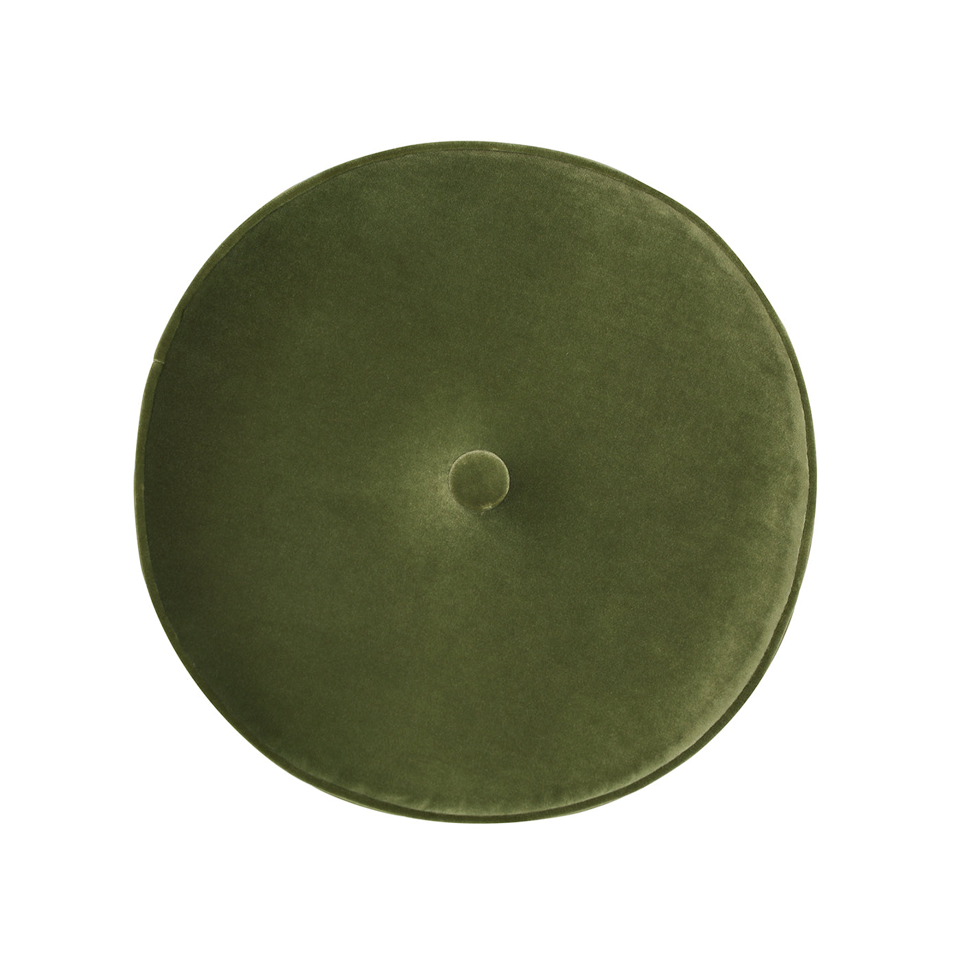 Riley 16" Round Footstool Ottoman, Olive