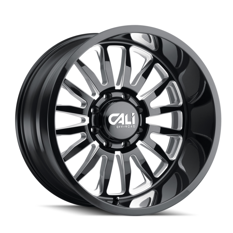 Cali Off-Road 9110 Summit 26x14 / 6x135 BP / -76mm Offset / 87.1mm Hub Gloss Black Milled Wheel 9110-26436BM